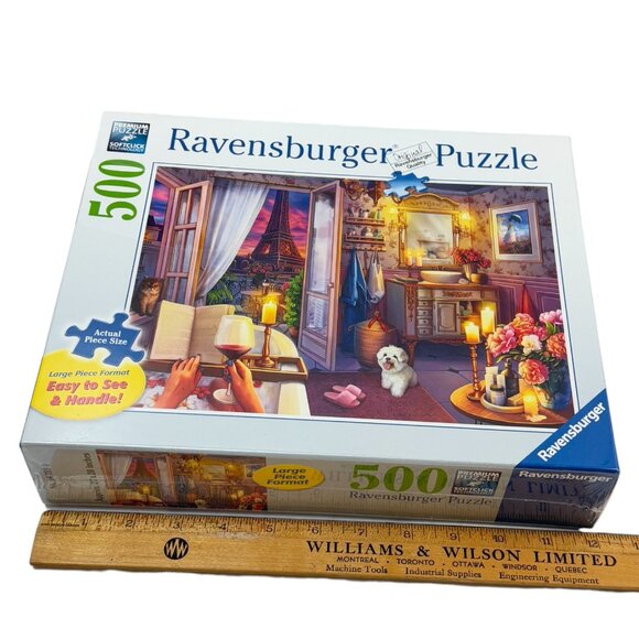 Ravensburger Paris Cozy Bathroom JigSaw Puzzle 500 Piece Large Format - Picture 9 of 9